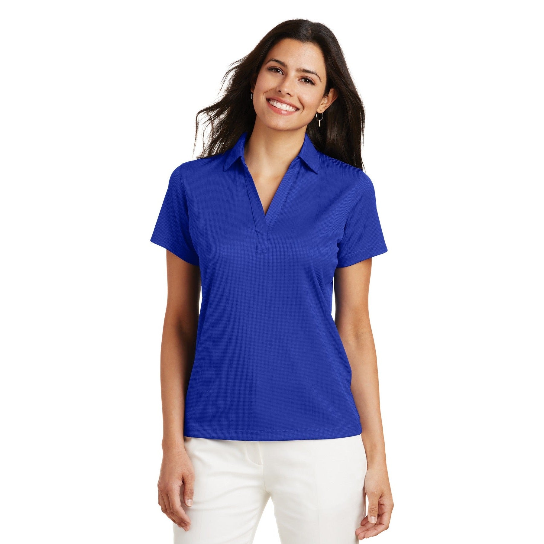 Port Authority-Port Authority® Women's Performance Fine Jacquard Polo. L528-MedTech-5